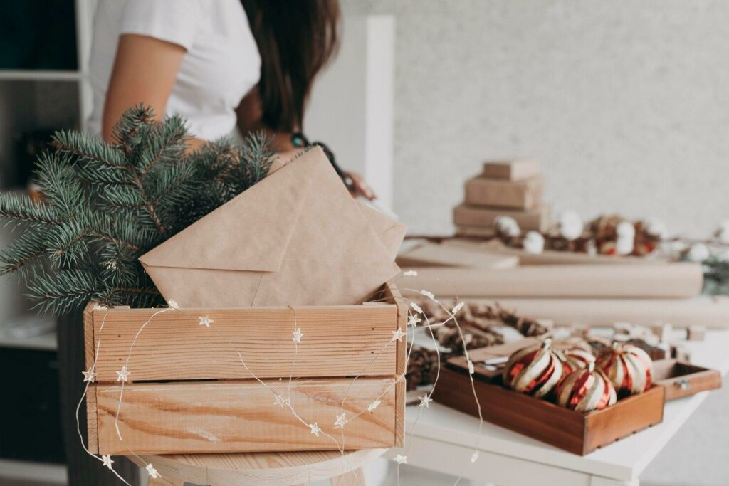 Christmas wooden box